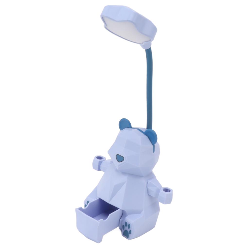 Cartoon Desk LED Light Eye Protection USB Portable 2 Modes Night Lamp with Pen Storage Box for Studying Reading
