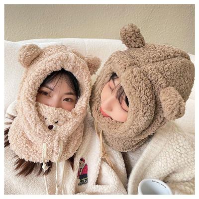 Coleção Diária de Inverno: Touca com Capuz Urso Teddy de Lã