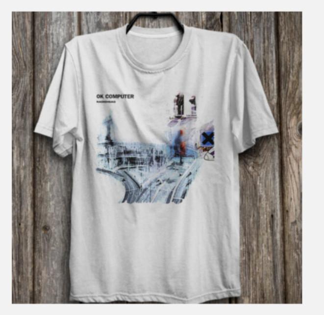 Radiohead Ok Computer T Shirt 1997 Nigel Godrich