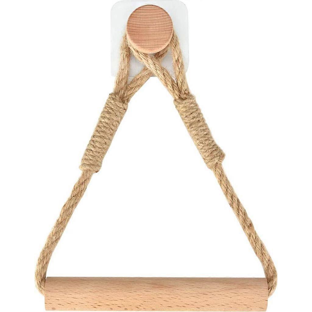 1pc Toilet Paper Holder No Drilling Toilet Paper Holder No Drilling Wooden Toilet Paper Holder Toilet Bathroom Accessories