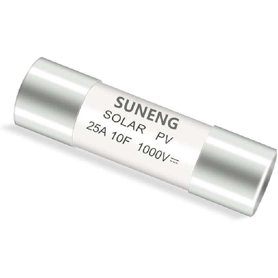 Solar DC 1000V PV Fuses 10A 15A 20A 25A 30A High Voltage for Solar System Protection(25A)