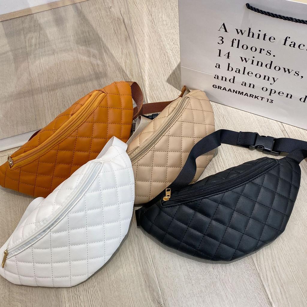 Ladies embroidered fanny pack ladies bag bag women's casual versatile breast bag women's mobile phone bag