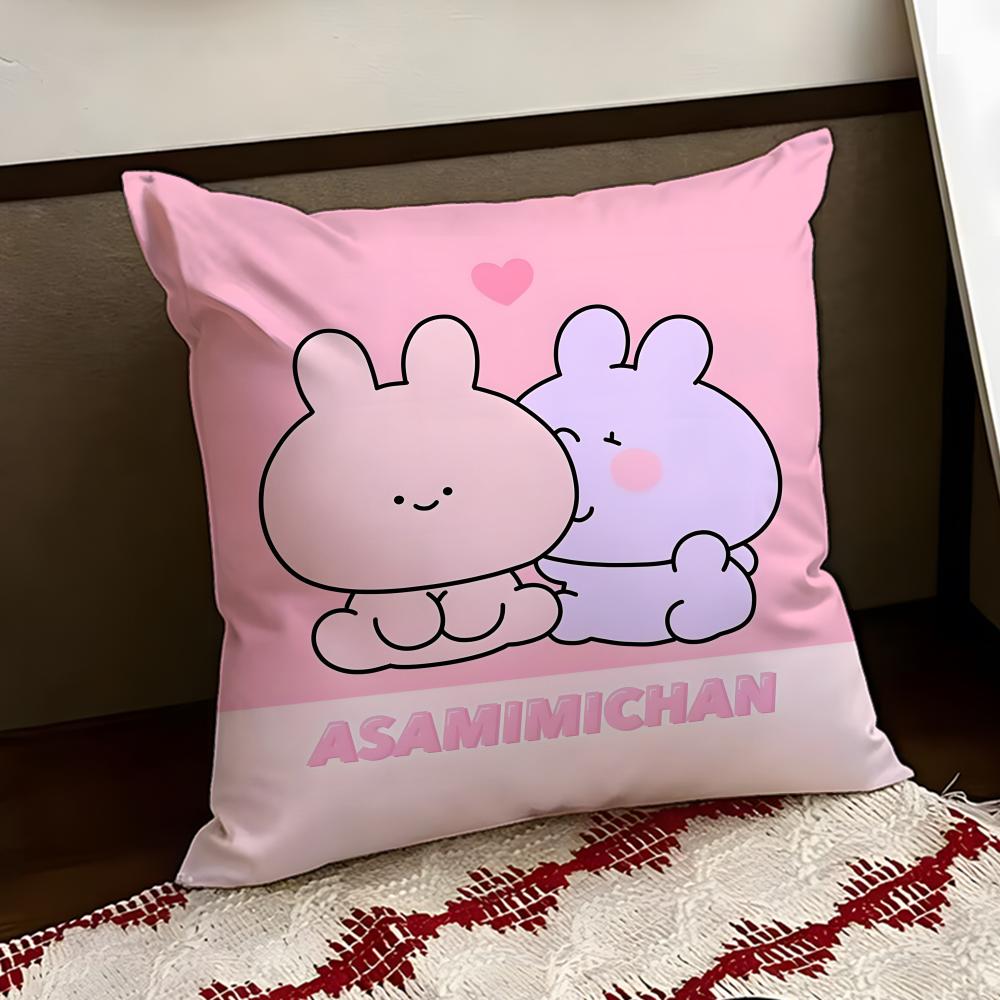 Asamimichaan Asleep Cushion Cover Reversible Soft Durable Pillow Cover Home Car MultiScene Use for Daily Comfort