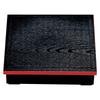 ABS Wood Grain Shokado Lunch Box Black Rim with Red Interior Shokado Lunch Box X 26 X [A] 8.5-inch (Separate Dividers) (Interior Lacquer) [26 6.5