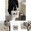 Trendy White Pu Tote Bag For Women Spacious Vintage Crossbody Handbag