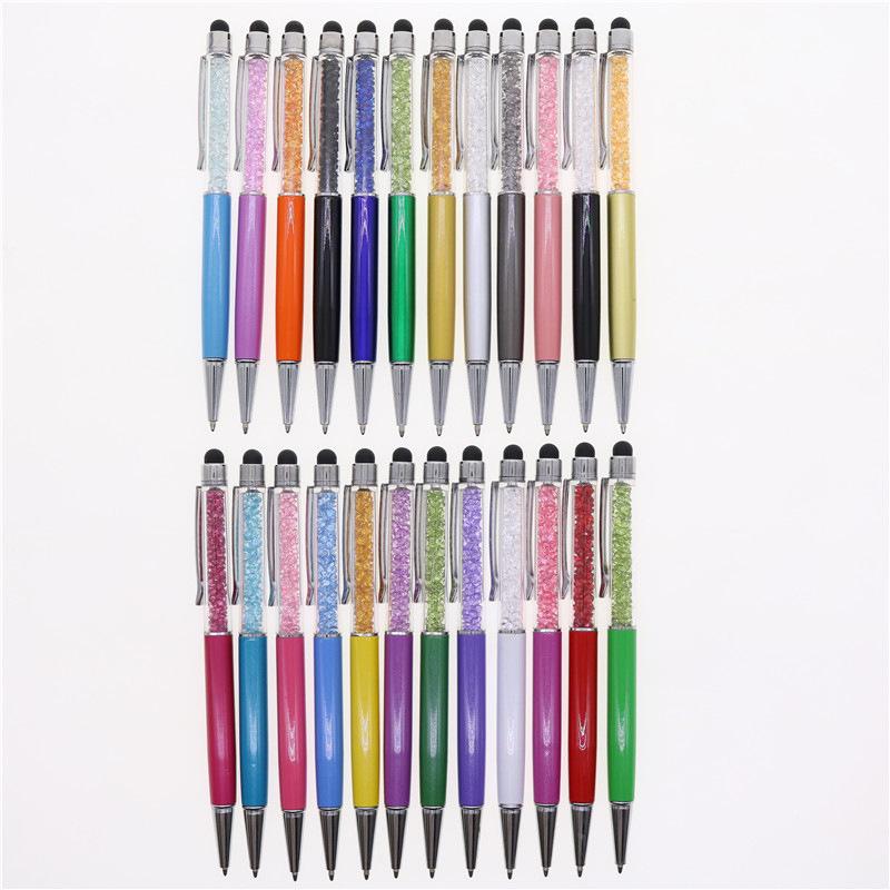 Shuo Lei Kristallen Stylus Pen: Metalen balpen met diamanten accent