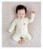 Pure Cotton Baby Romper: Open Front, Class A, for 0-12 Months, Spring/Autumn, Newborn Outerwear, Crawling Suit, Single-Layer Base.