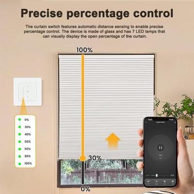 Smart Roller Blind Switch for Home Use Compatible with Voice and App Support 2 4 GHz WiFi and Timer Programming