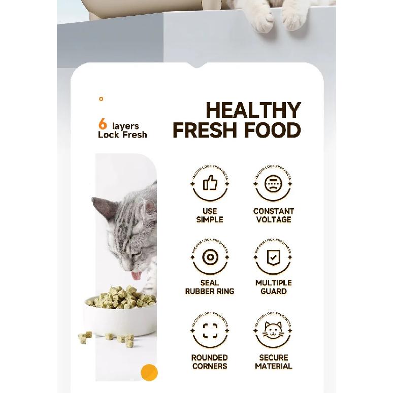 Vacuum Pet Food Storage Container Electric Negative Pressure Large Capacity Moisture Proof Insect Proof Sealed Bucket Cat Dog