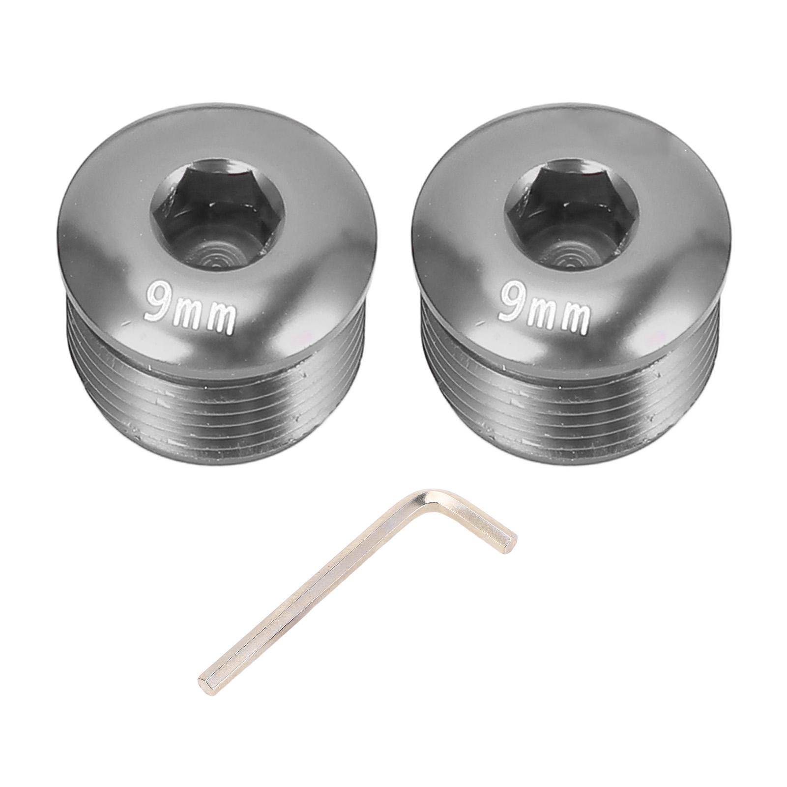 

2PCS Cycle Pedal Dust Proof Cover Cap M14 9mm Aluminum Alloy Pedal Protective Locking Screw for Mountain Cycle Repair Parts срібний