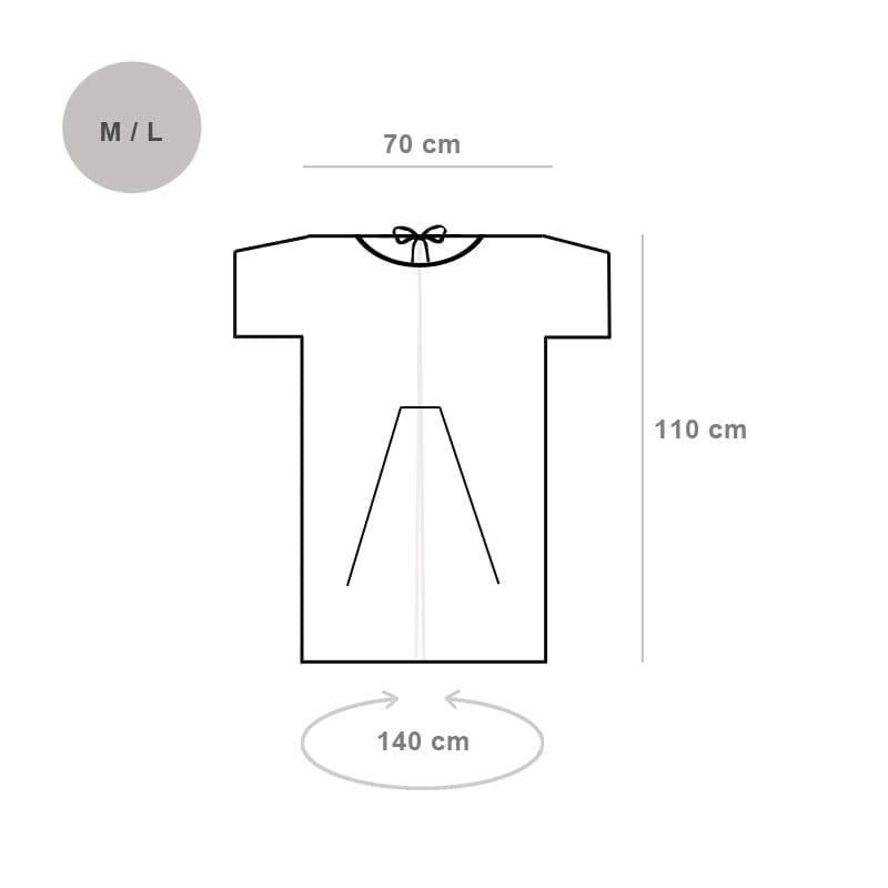 Hospital Gown / Disposable Tied Sms 35G 10 Pcs