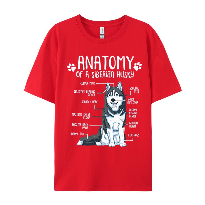 Unisexs T Shirt Funny Siberian Husky Anatomy Dog Lovers Birthday Present TShirt Cotton Printed Tshirt S