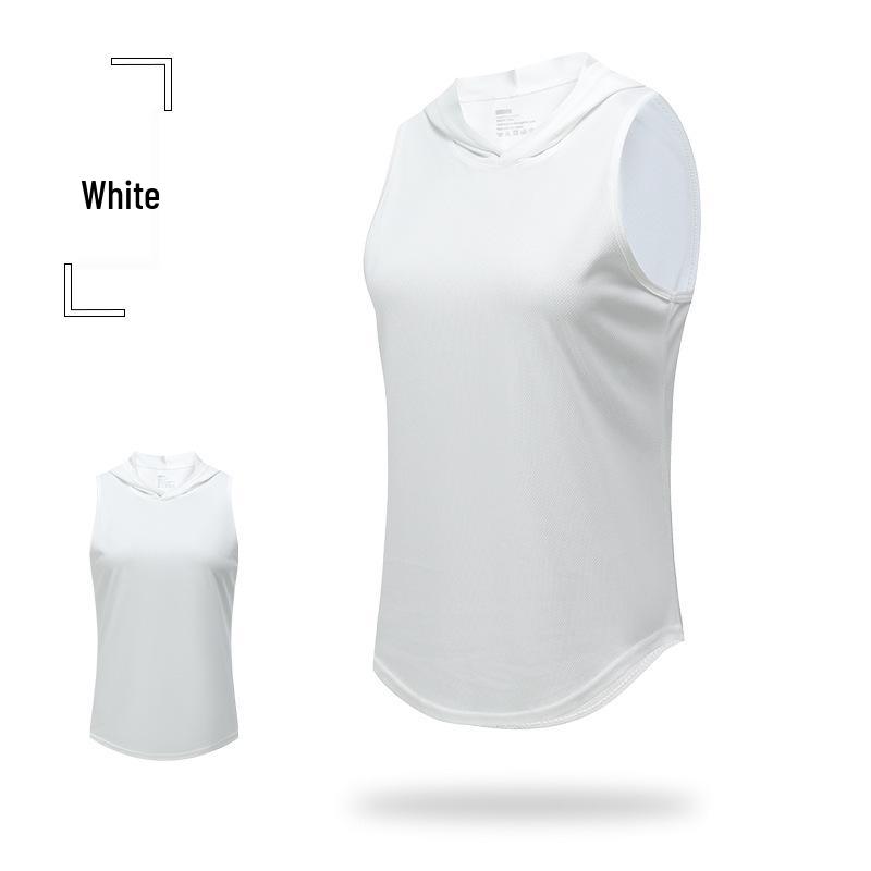 Men's Quick-Dry Hooded Sports Tank Top - Sleeveless Basketball Training Vest