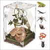 Kunststoff Echsen Terrarium Beobachtungsfenster Atmungsaktives Design Stapelbares Gehege mit Rad