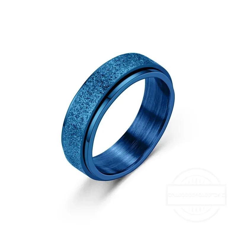 6mm Anxiety Fidget Spinner Rings for Men Smooth Stainless Steel Spinning Rotating Ring for Women Anti Stress Jewelry Gift