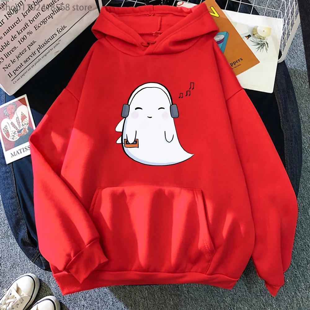Listen Music Napstablook Ghost Hoodies for Halloween Undertale Game Sweatshirt Hooded Women Kawaii Hoodie Men