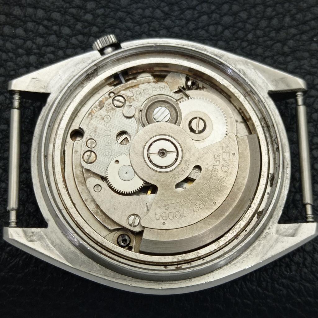 VINTAGE SEIKO 5 AUTOMATIC 7009A JAPAN MENS GREY COLOR DIAL WATCH a701252-5 R206a-a701252