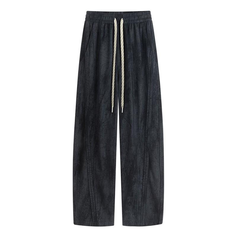 100% Cotton Straight Leg Sweatpants Men Women Plus Size Casual Trousers