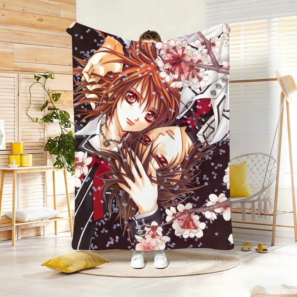 Animation V-VampireS KnightS Throw Soft Warm Throw Blanket for Bedroom Living Room Bed Travel Camping Picnic Gift