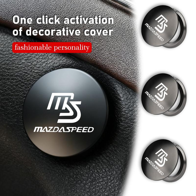 Rotary Ignition Start Stop Button Protector for Mazda CX-5 CX-30 3 6 Axela Atenza CX-4 CX-8 CX-9 Auto Supplies Decor CC2
