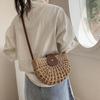 Yogodlns New Summer Rattan Bags Women Saddle Straw Shoulder Bag Handmade Crossbody Bag Lady Handbags Woven Bohemia Clutch