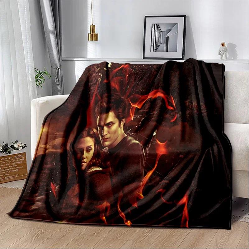 Twilight Estheticism Love Blanket Vampire Throw Blanket Werewolf Soft Cover Lightweight Warm Blankets for Bedroom