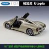 Welly 1:24 Pagani Utopia Diecast Alloy Car Model Toy Collectible Ornament Gift