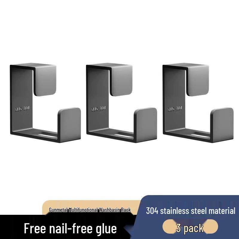 

Нержавеющая сталь, настенная полка для хранения умывальника в ванной, без сверления