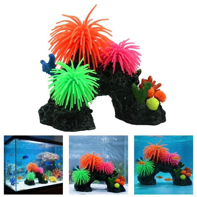 Realistic Corals Reef Aquariums Decoration Resins Fish Tanks Ornament For Natural Underwater Landscape P9YB