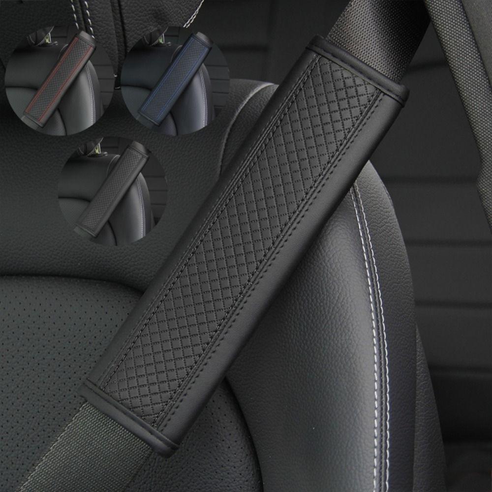 Embossed Belt Protective Cover PU Leather Car Shoulder Pad Safety Car Seat Belt Cover  Car