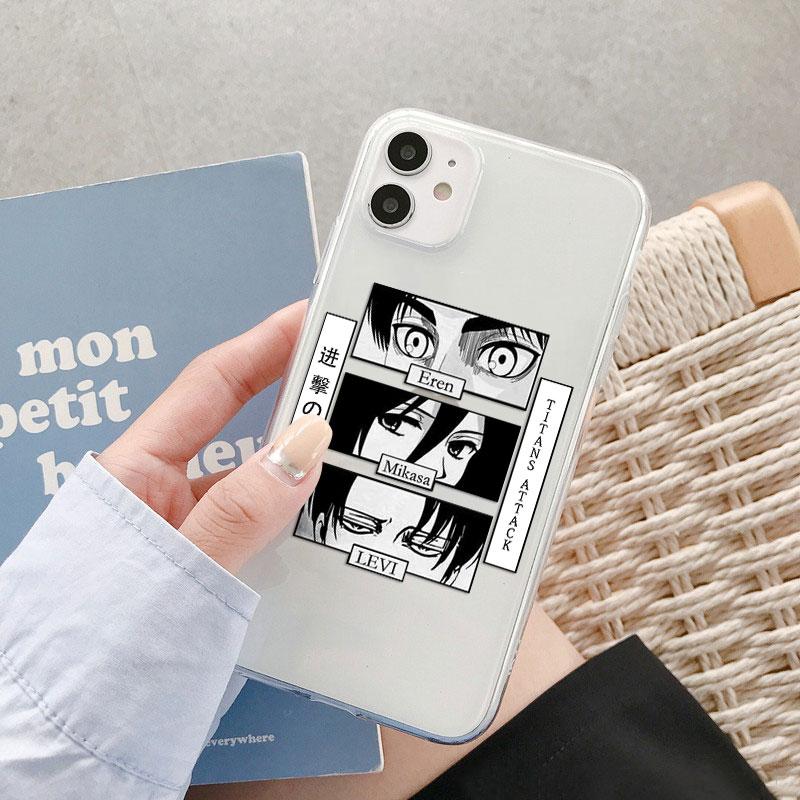 Dla Samsunga Galaxy A52 A32 A12 A21S A72 A51 A71 A50 A70 A31 A40 A10 A22 S10 S21 Ultra S20 FE Plus Etui TPU Anime Attack On Titan