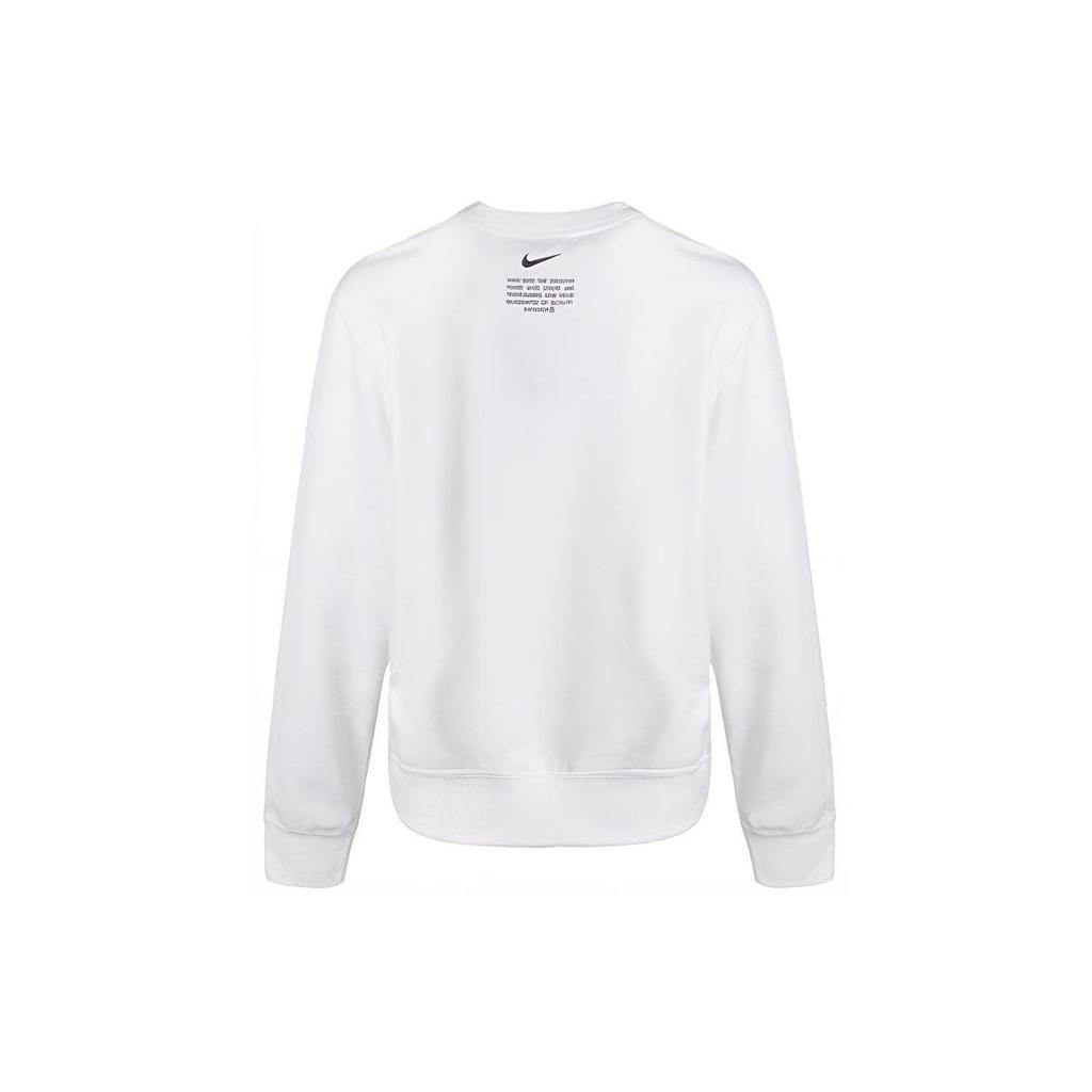 Nike As W Nsw Swsh Crew Fleece Logo Print Sports Sweatshirt Women Sweatshirt White DJ6947-100