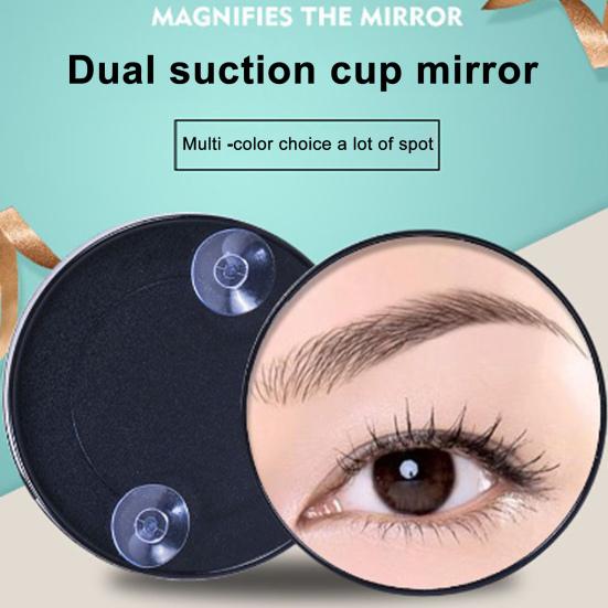 1 Set Specchio Ingranditore 20/10X con Ventosa E Pinzetta Trasparente Rotondo Piccolo Specchio per Trucco Rasatura Articoli da Bagno Viaggio