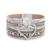 Magnetic Clasp Leather Bracelet Bangle Multi-layer Multi-Layer Bracelet  Festival Gift