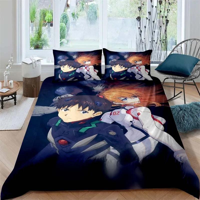 New NEON GENESIS EVANGELION Anime Quilt Covers Bedding Dormitory Sheets 2/3-piece Bedding Set
