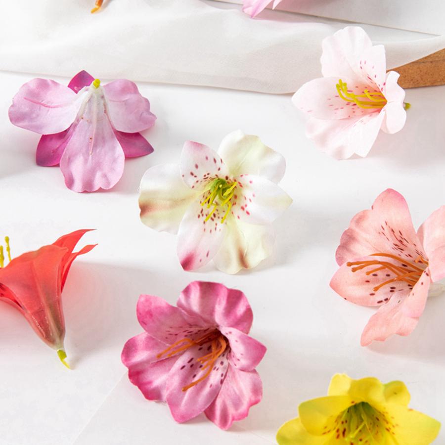 10 Pieces Artificial Flowers Silk Butterfly Orchid Wedding Home Outdoor Arch Decoration Accessories Brooch Diy Christmas Wreath 