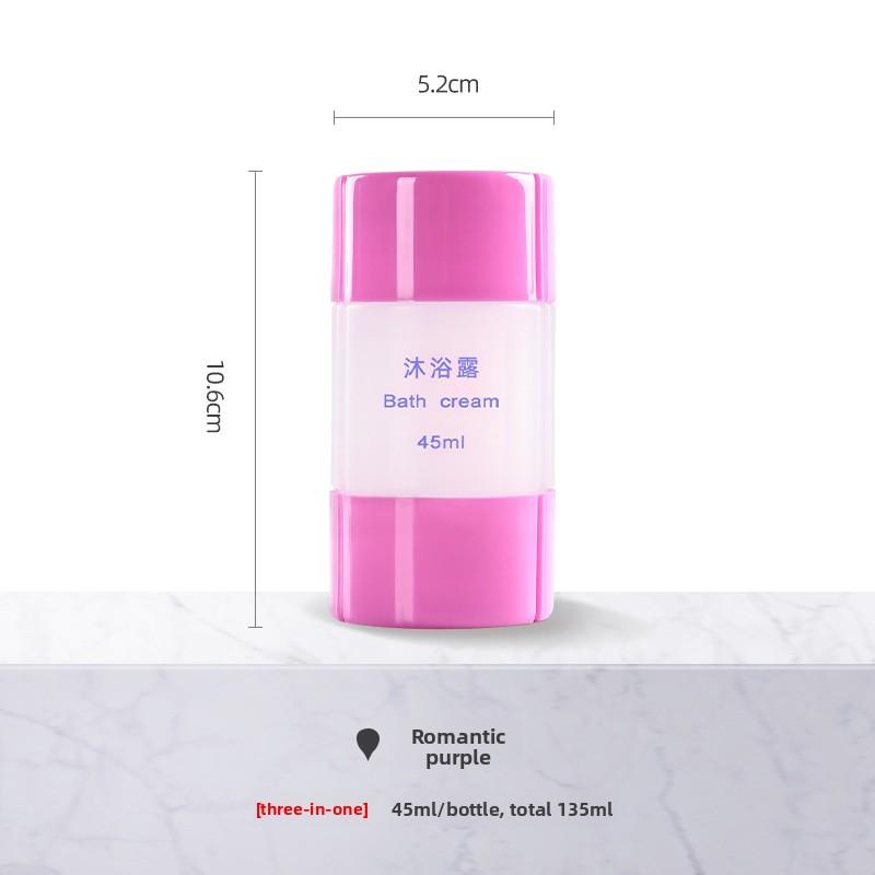 Travel Dispenser Bottle Cosmetics 4-in-1 Travel Portable Set Shampoo Shower Gel Makeup Storage Bottle