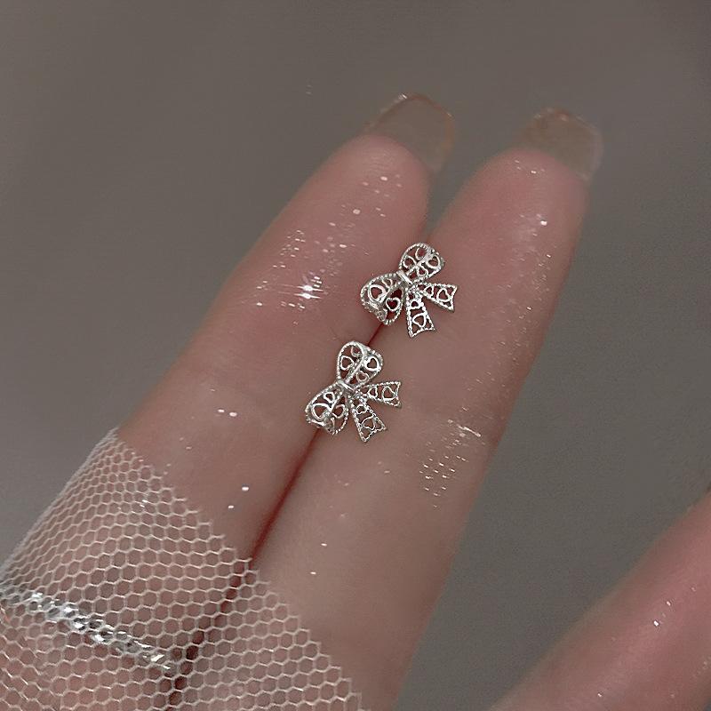 925 Silver Needles Silver Color Mini Star Heart Butterfly Stud Earrings for Women Hypoallergenic Daily Wear Ear Girls Pierc Gift