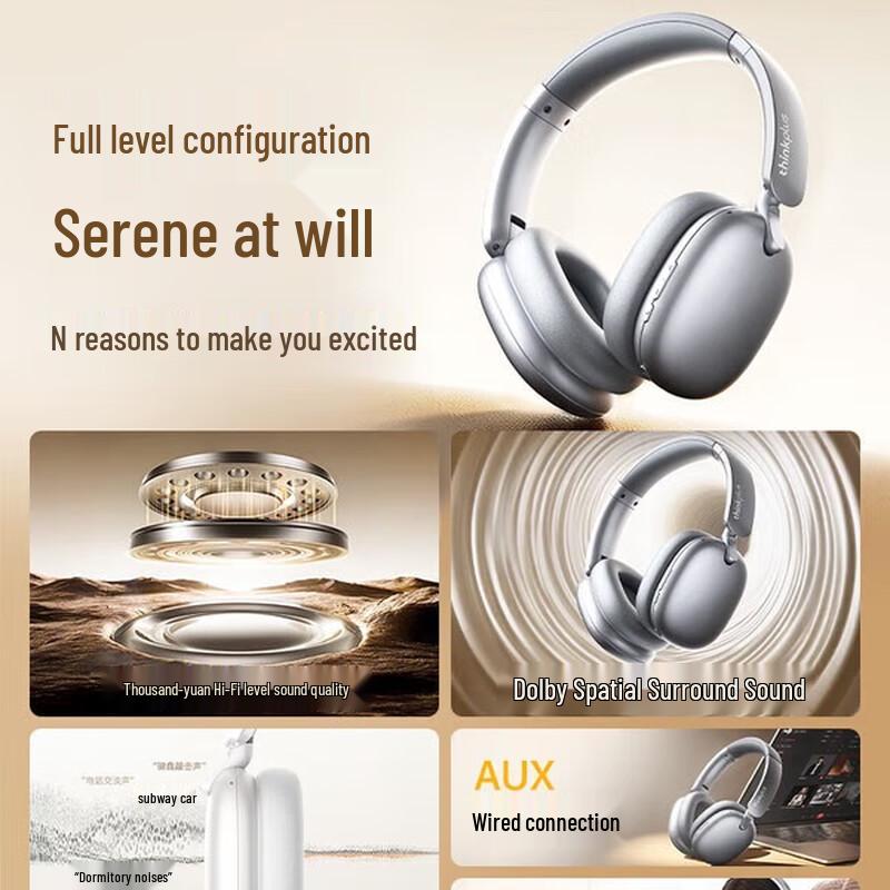 Lenovo ThinkPlus TH60 ANC Wireless Over-Ear Headphones