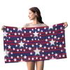 Série Drapeau Américain polyester imprimé numériquement fibre superfine polaire double face Serviette de bain pour vacances à la plage, serviette de plage