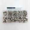 354Pcs Silver Metal Screwback Cone Studs Spikes Rivet Punk Clothes Bag Belt Shoes Clothes Leathercraft Rivets