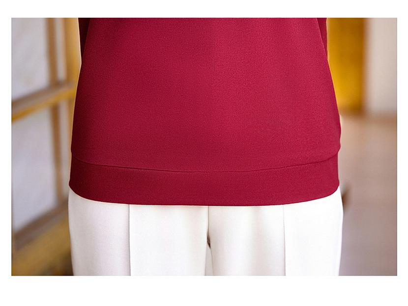 Mamas Herbst Stehkragen Langarm Bluse - Eleganter Nationalstil für Frauen mittleren und höheren Alters