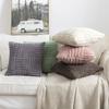 B030 Soft Throw Pillows Woven Plush Falai Pile Pillow Cover Solid Color Sofa Cushion Plain Color Double-sided Pillows