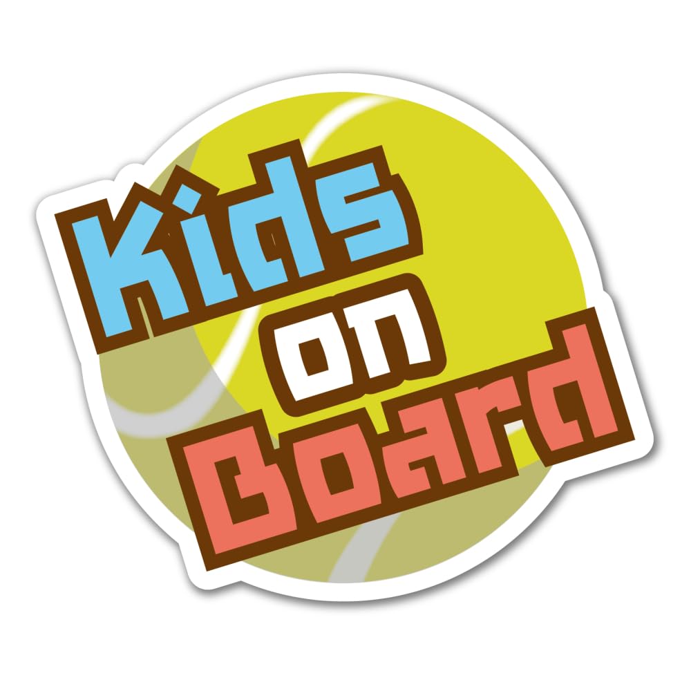 SignStore TMZN31 Ball Illustration Kids Car Sticker Waterproof Outdoor Use 14cm x 12cm Vinyl Made in Japan TMZN31 (Tennis)