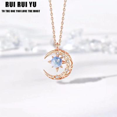 RUI RUI YU mode étoile lune pendentif à breloque collier clavicule chaîne collier pour femmes bijoux