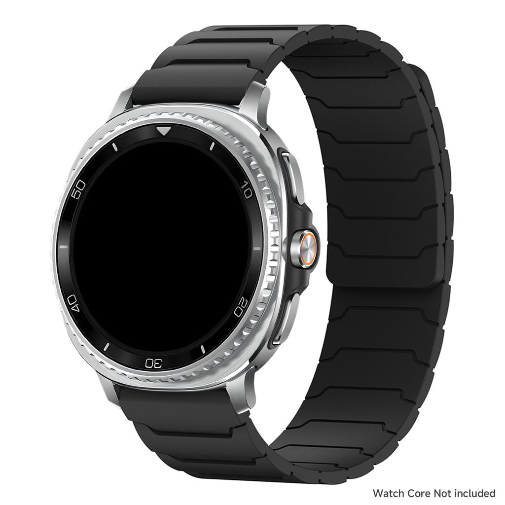 Magnetic Loop Strap for Samsung Galaxy Watch 8/8 Classic Silicone Sport Band for Galaxy Ultra 2025/7 Ultra Two-tone Bracelet