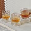 Świecący Obrotowy Kieliszek do Whisky - Luksusowy Embosowany Obracający się Kieliszek do Likierów