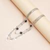 Distinctive Stackable Star Sequins Necklace Featuring Retro Dark Elements Alloy Material Neckchain for Personalized Style