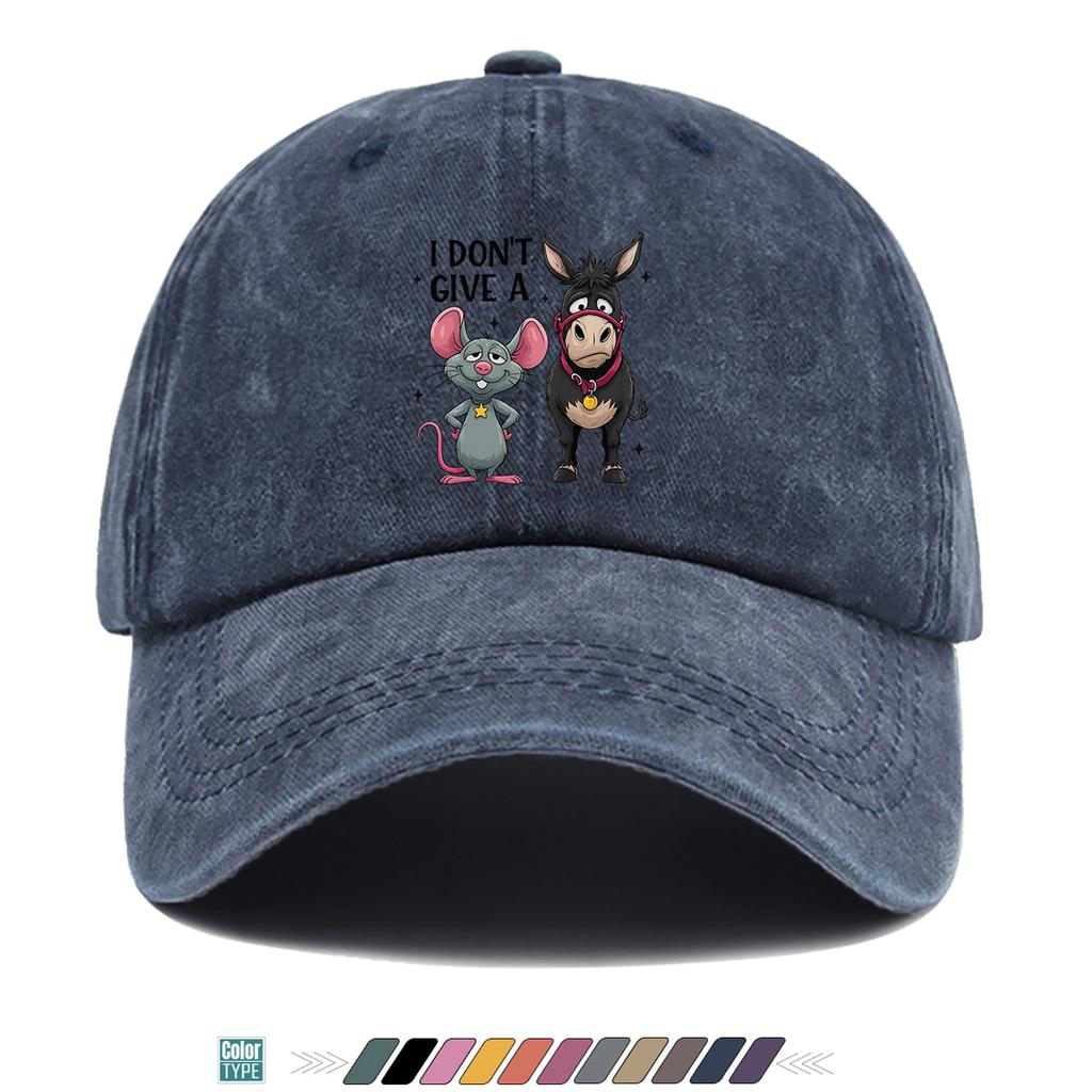 Pc Pcs Mouse Donkey Print Duckbill Cap Adjustable Buckle Closure Lightweight Breathable Suitable for Outdoor Travel Un