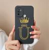 For OPPO F19 Pro+ F19S F9 F11 F15 F17 F5 F7 Case Cover Luxury Fashion Phone Bags Protective Matte Liquid Soft Silicone Crown Letters For OPPO Bumper